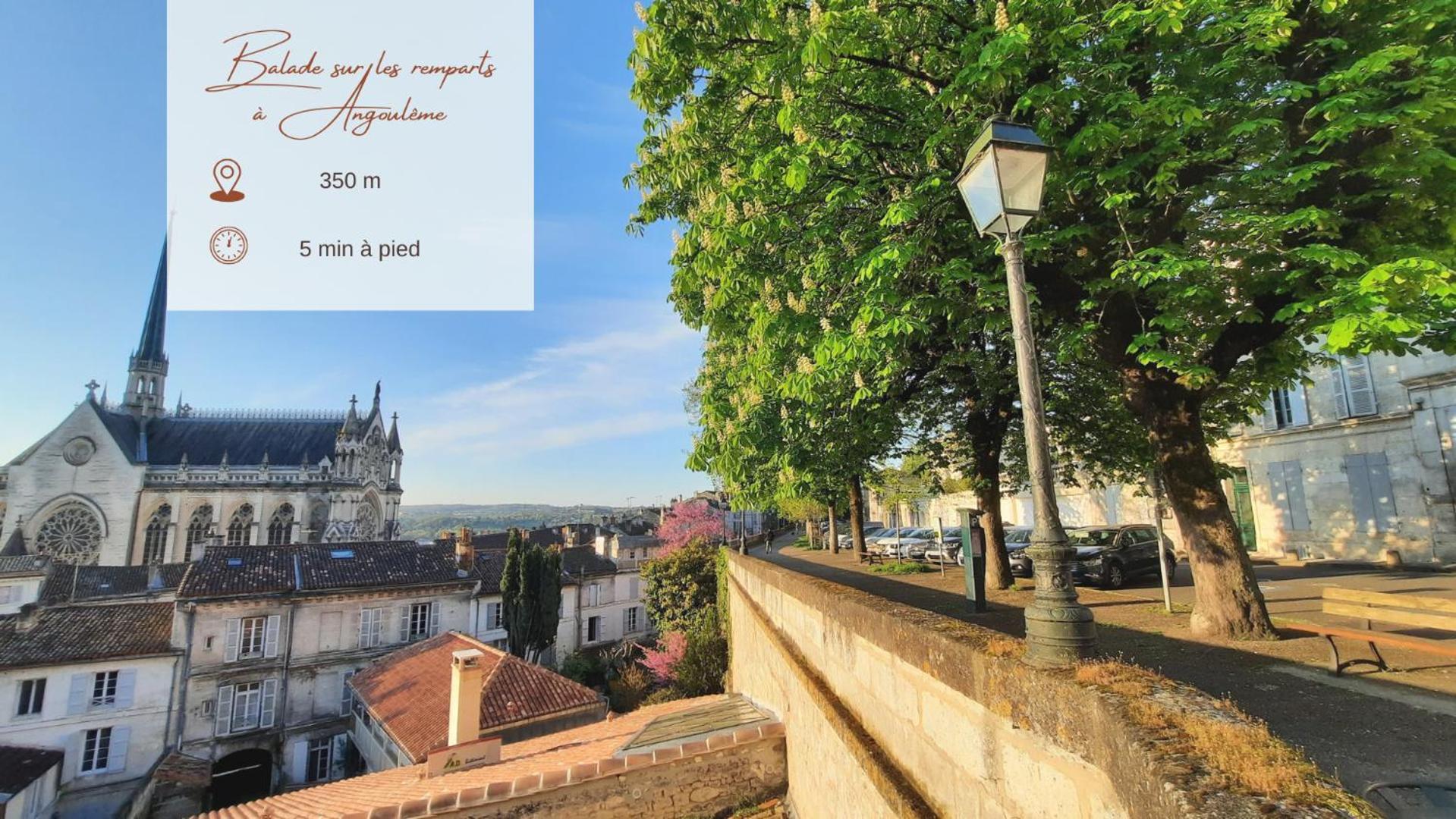 Face A L'Hotel De Ville Grand Et Lumineux Appartement 昂古莱姆 外观 照片